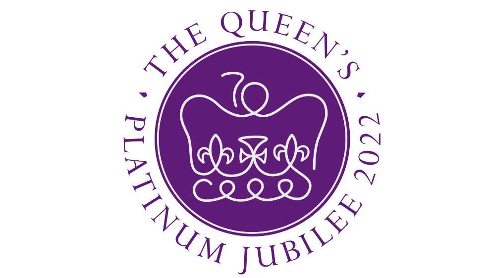 The Queen's platinum jubilee official logo.