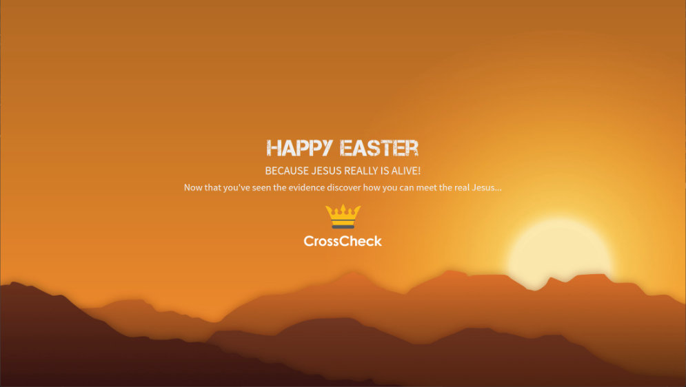 Happy Easter because Jesus is alive, slide